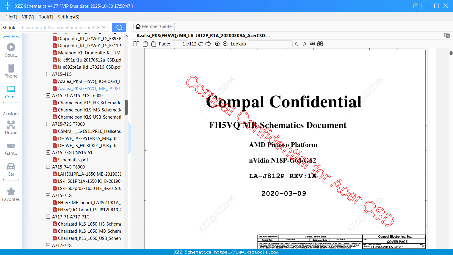 Laptop Azalea_PKS(FH5VQ) MB_LA-J812P_R1A_20200309A_AcerCSD